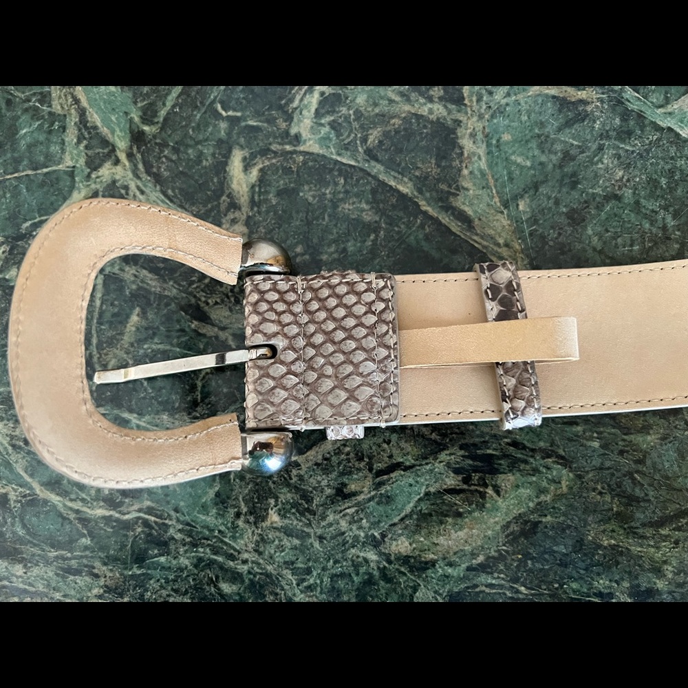 Authentic Burberry Python Skin Belt, Size 36/90, … - image 3